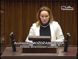 Poseł Andżelika Możdżanowska - Wystąpienie z dnia 09 marca 2016 roku.