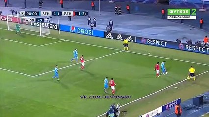 Talisca A. GOAL - Zenit Petersburg 1-2 Benfica 09.03.2016
