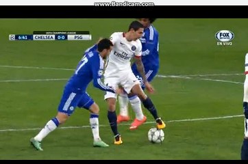 Horror foul by - Di Maria-   Chelsea  0 - 0 PSG
