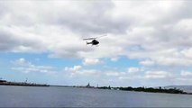 Moment helicopter crashed into Pearl Harbor (Hawaii) BBC News