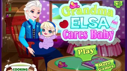 Барби Эльза.Уход за малышом. Детские игры.