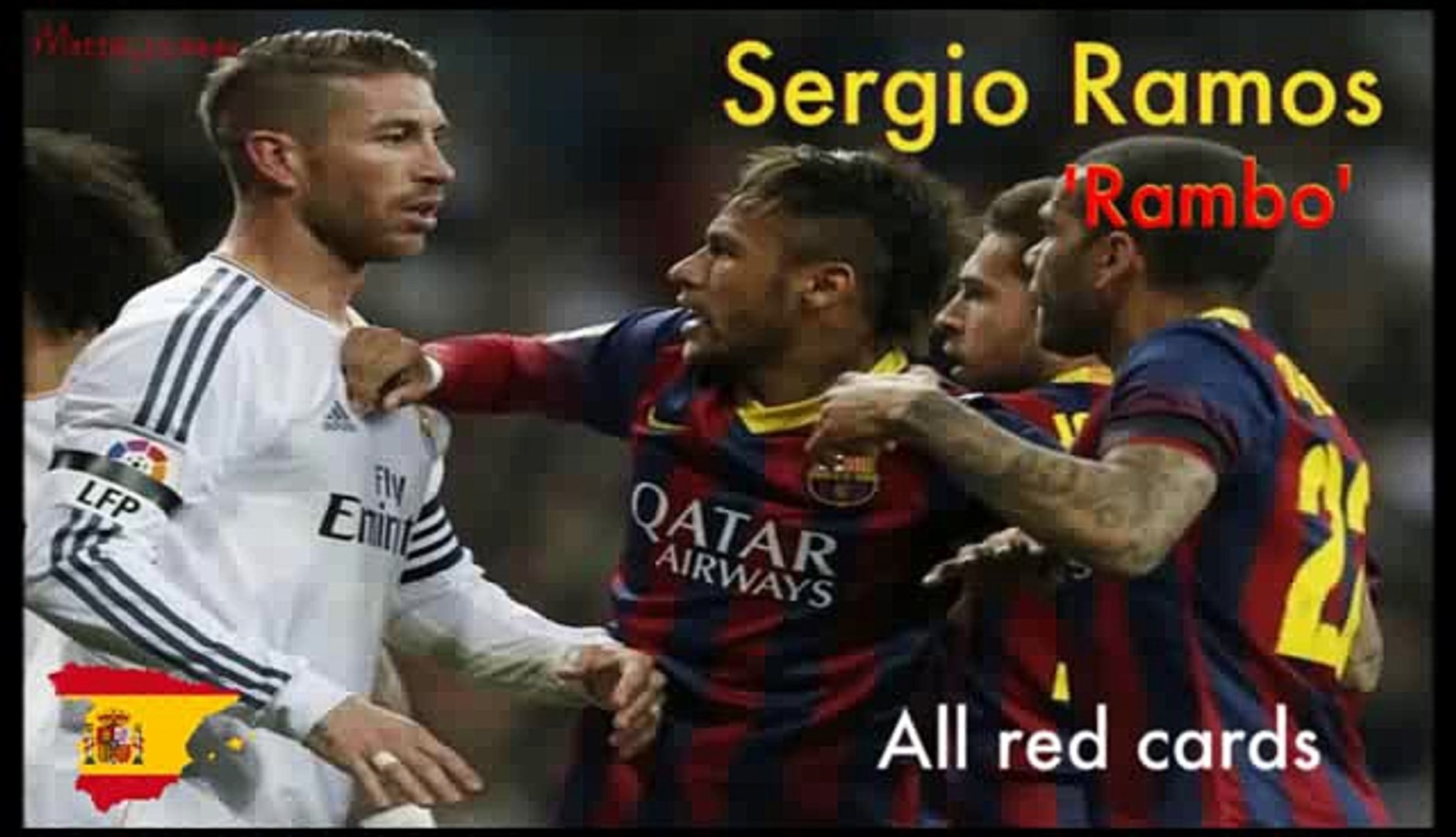 Sergio Ramos All Red Cards In His Football Career Video Dailymotion
