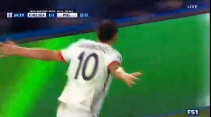 Zlatan Ibrahimovic Goal Chelsea 1 - 2 PSG Champions League 9-3-2016