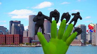 King Kong Vs Dinosaurs And King Kong Vs Godzilla Cartoons Finger Family Children Nursery R