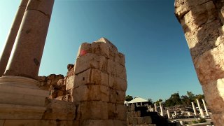 Stock Footage of ancient ruins at Beit She'an in Israel.