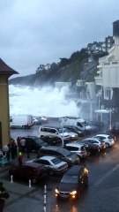 Granville: tempête  à la marée d'équinoxe