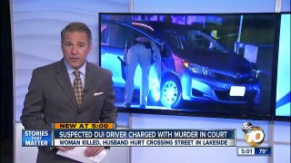 Suspected DUI driver charged with murder in court