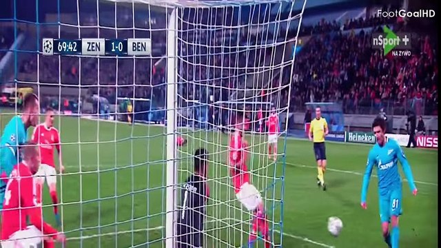 دوري أبطال أوروبا : زينيت سان بيترسبورج 1 - بنفيكا 2 ( الأهداف كاملة HD ) تعليق أجنبي 9 - 3 - 2016