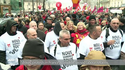 Protests in France as labour reform anger grows