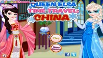 Free online girl dress up games Queen elsa time travel china Frozen games
