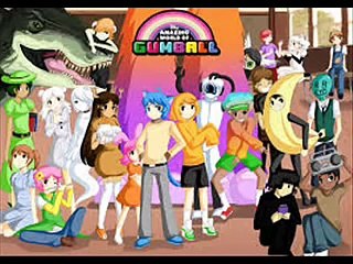 el maravilloso mundo de gumball y los simpsons en humanos