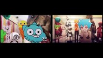 O Incrivel Mundo de Gumball anime Pt-Br(Comparação)