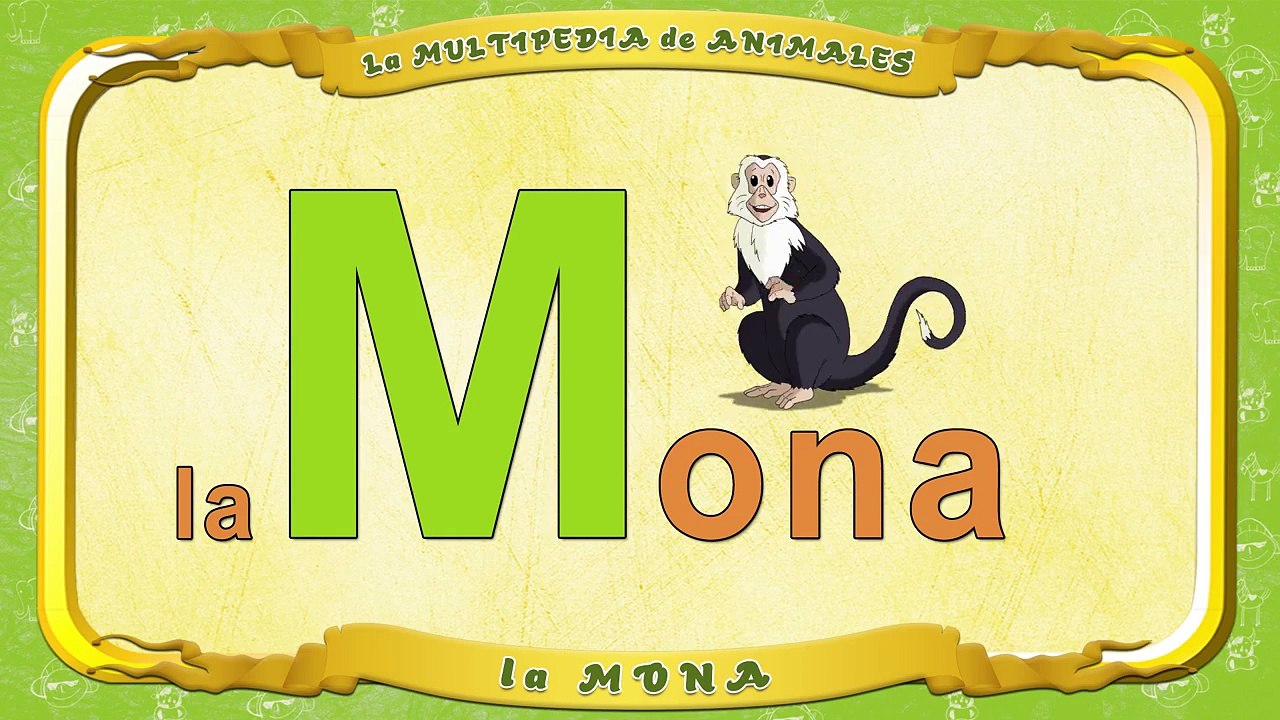 la Multipedia de animales. Letra M la Mona