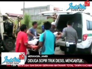 KECELAKAAN TRUK,SUPIR TEWAS