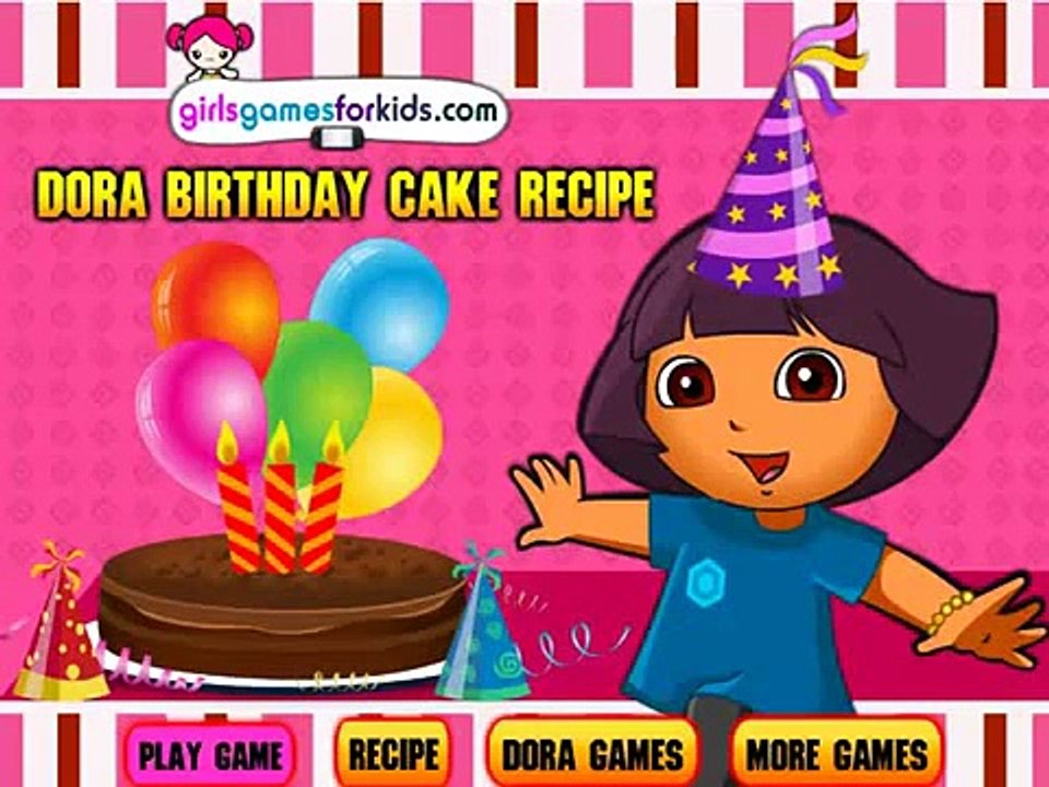 Dora lExploratrice Dora Birthday Cake recipe Dora in the kitchen jeux de cuisine obdjz G6HiU