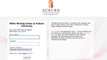 Auburn Universitys Miller Writing Center Registration Tutorial Video