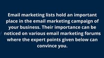 Why is email marketing lists important for your email campaign to be successful