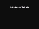 Download Instructors and Their Jobs PDF Free