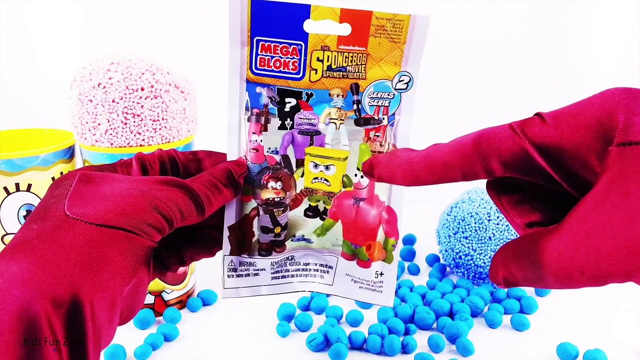 SpongeBob Clay Foam Snow Cone Play-Doh Dippin Dots Toy Surprise Cups Learn Colors
