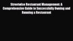 [PDF] Streetwise Restaurant Management: A Comprehensive Guide to Successfully Owning and Running