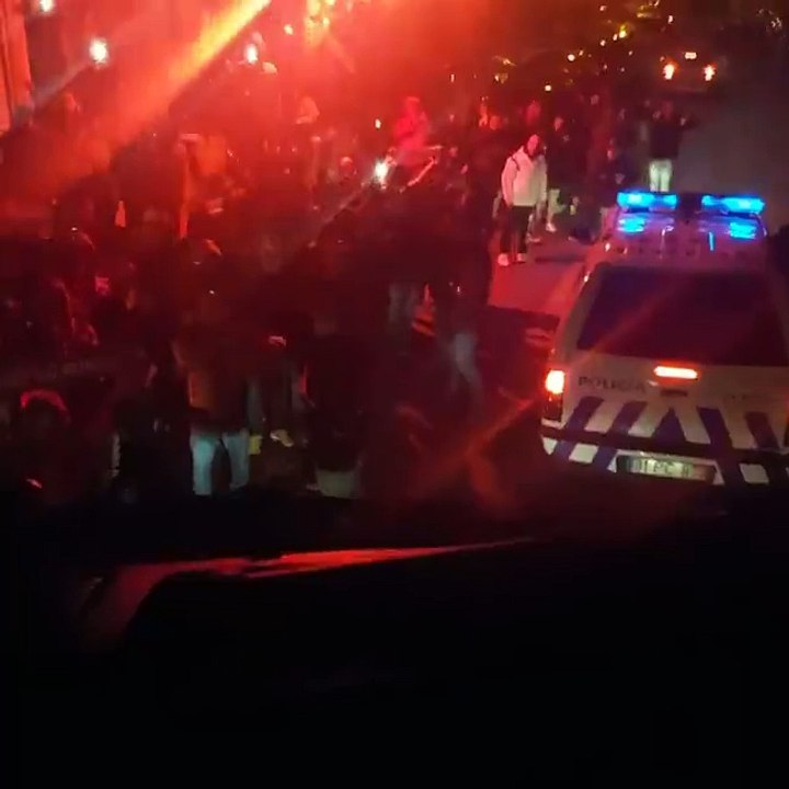 A recepção dos adeptos, à equipa do SL Benfica