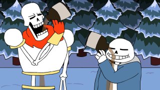 Sans and Papyrus Snowdin Nights (Undertale Animation)