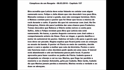 Chamada Cúmplices de um Resgate 08/03/2016 Capítulo 157