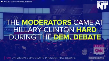 Dem. Debate Moderators Didn't Hold Back On Hillary Clinton