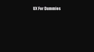 Download UX For Dummies Ebook