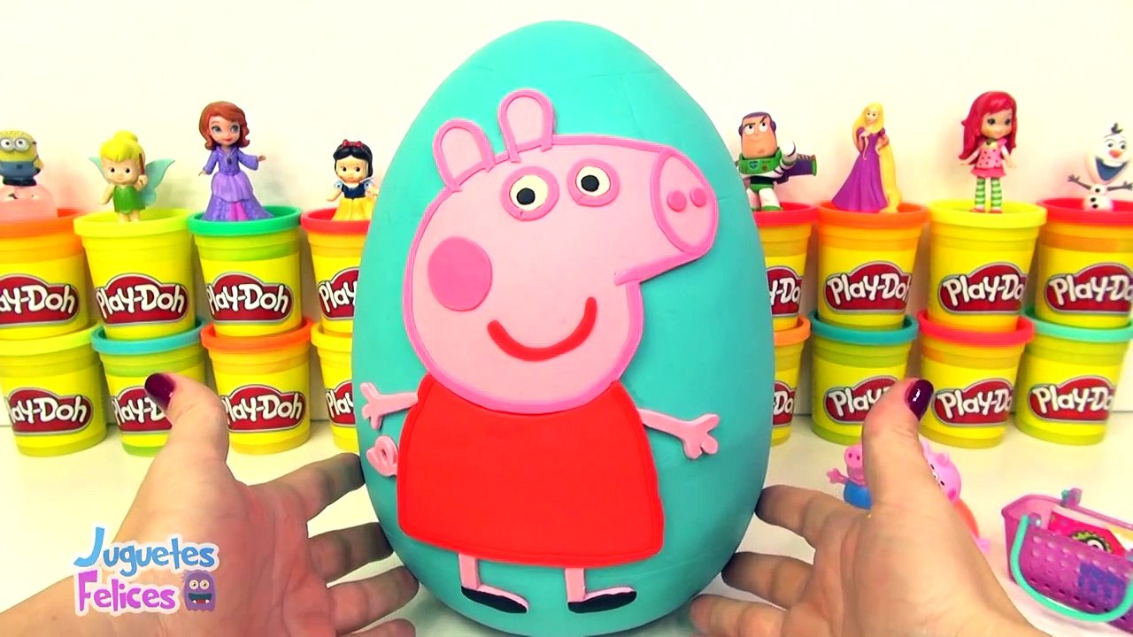 2 Huevos Sorpresas Gigantes de Peppa Pig y George en Español Plastilina  Play Doh - Vídeo Dailymotion
