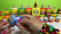 Play Doh Kinder Surprise Eggs Barbie Surprise Eggs Mickey Mouse Spongebob Hello Kitty Penguins toys