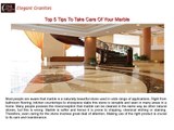 Top 5 Tips To Take Care Of Your Marble
