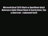 Read Microsoft Excel 2013 Charts & Sparklines Quick Reference Guide (Cheat Sheet of Instructions