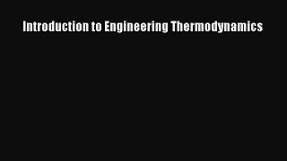 Download Introduction to Engineering Thermodynamics PDF Free