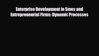 [PDF] Enterprise Development in Smes and Entrepreneurial Firms: Dynamic Processes Download