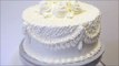 Simple Wedding Cake Idea - Easy Wedding Cake design- White & Ivory Wedding cake