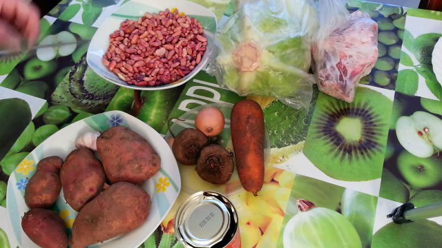 Борщ с фасолью. Необычный рецепт!