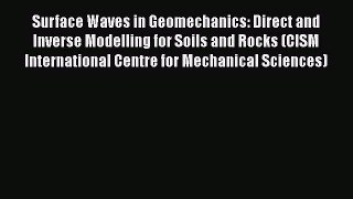 Read Surface Waves in Geomechanics: Direct and Inverse Modelling for Soils and Rocks (CISM