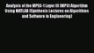 Read Analysis of the MPEG-1 Layer III (MP3) Algorithm Using MATLAB (Synthesis Lectures on Algorithms