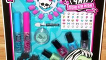 Monster High Makeup Stitched With Style Beauty Frankie Stein Set Review and Demo for Kids