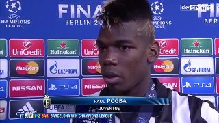 UCL Final Juventus 1 3 Barcelona Paul Pogba Post Match Interview [English] 06.06.2015