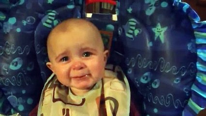 Baby moved to tears by momy singing
