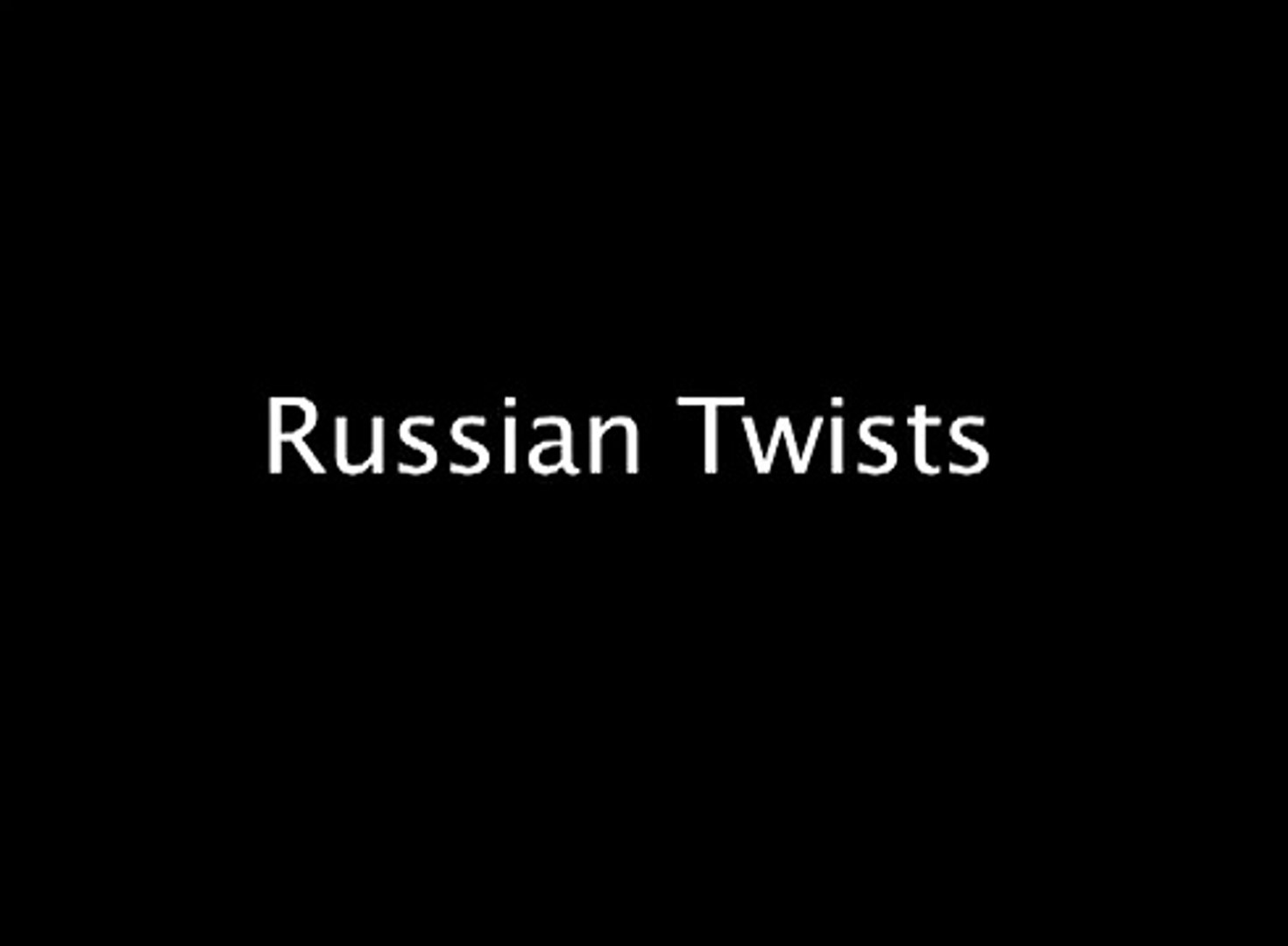 ⁣Russian Twists