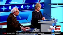 Clinton, Sanders spar in wide-ranging democratic debate