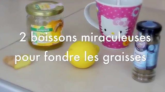 Boissons miraculeuses pour fondre les graisses