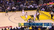 Stephen Curry Hit With a Technical Foul - Jazz vs Warriors - March 9, 2016 - NBA 2015-16 Season