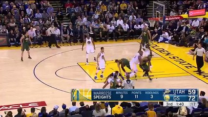 Stephen Curry Hit With a Technical Foul - Jazz vs Warriors - March 9, 2016 - NBA 2015-16 Season