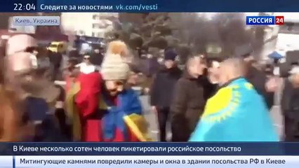 Ukrainian radicals failed to make the fires on the territory of the Russian Embassy