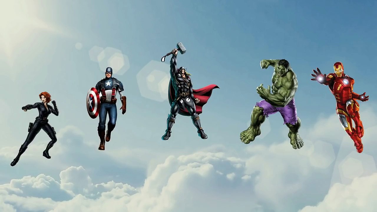 Finger Family AVENGERS Nursery Rhymes for Children and Babies cartoon song