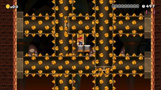 Super Mario Maker - ¡Puertas cerradas con llave! ¡Pilares espinosos! ¡Monedas rosadas! (Wii U)